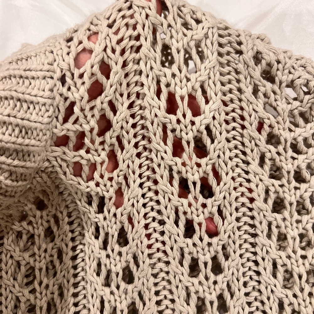 MINNIE ROSE Women's Beige Knit Sweater SIZE XS - Picture 12 of 14